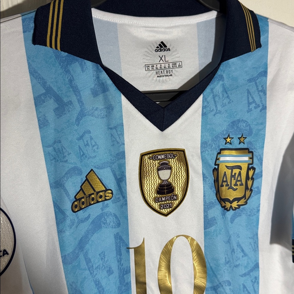 Adidas Argentina National Team Soccer Jersey Messi 10 Mens Size XL Copa America - Picture 2 of 15